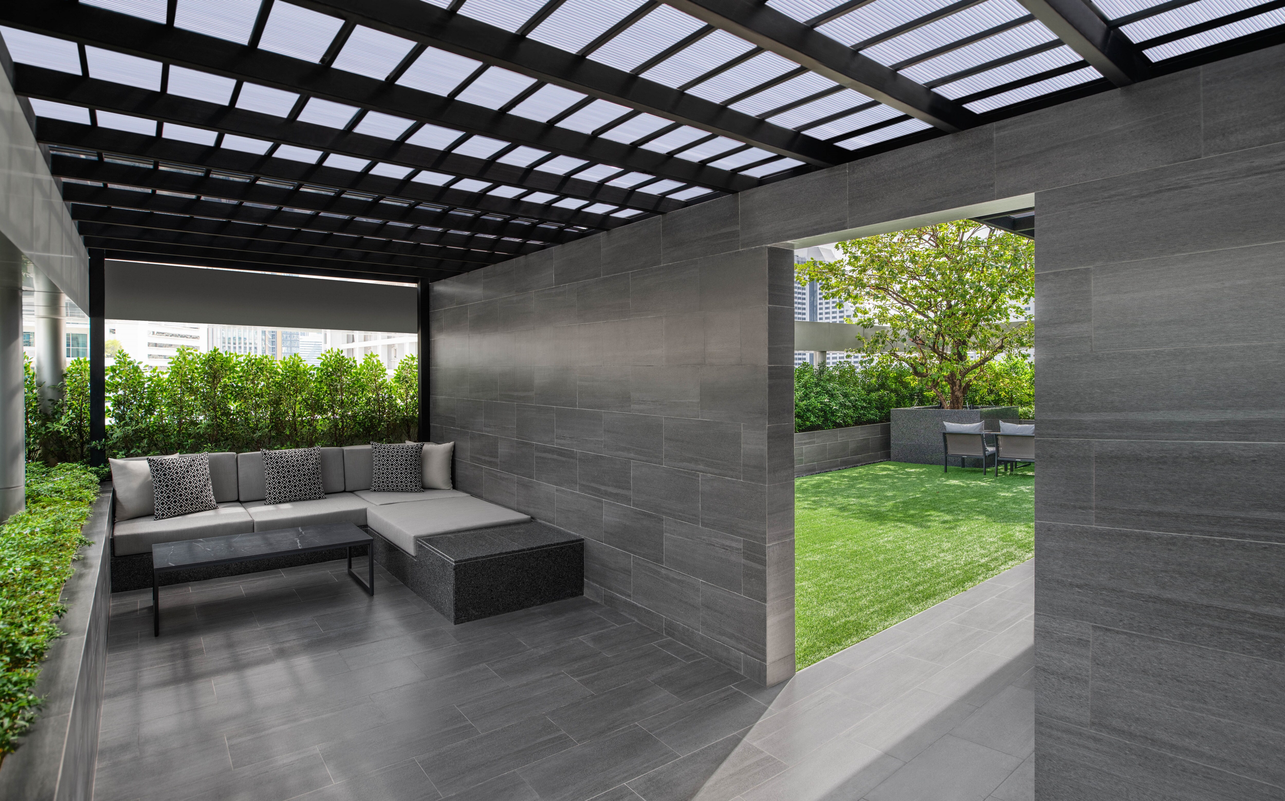 Suíte Presidential, pátio com cobertura