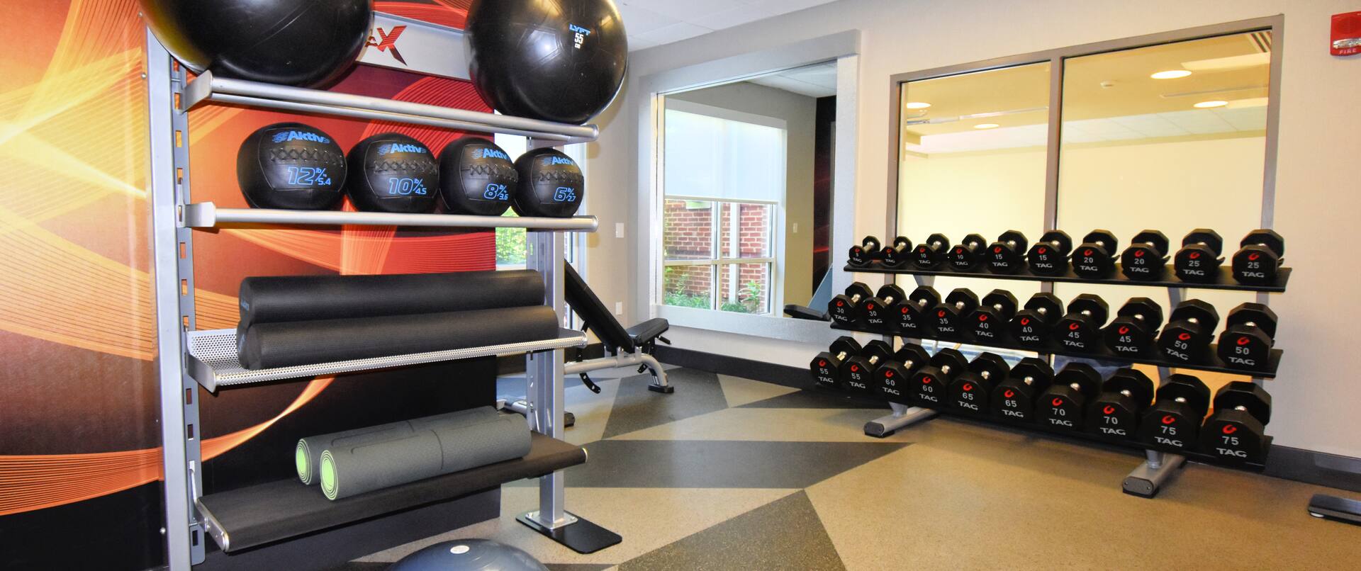 Fitness Center equipment racks